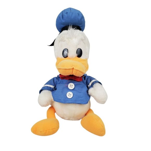 Vintage Disney Donald Duck Plush Happy Birthday 50 Years Applause Korea Sailor - Picture 2 of 12
